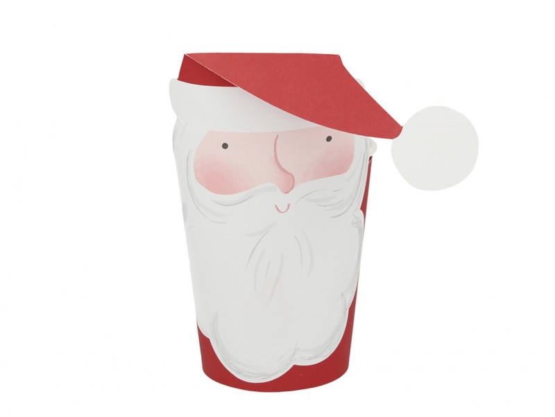 Gobelets Père Noël avec un bonnet de noel
