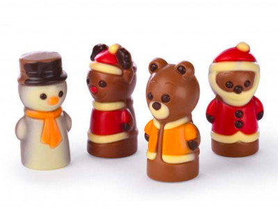 4 Personnages de Noël en chocolat