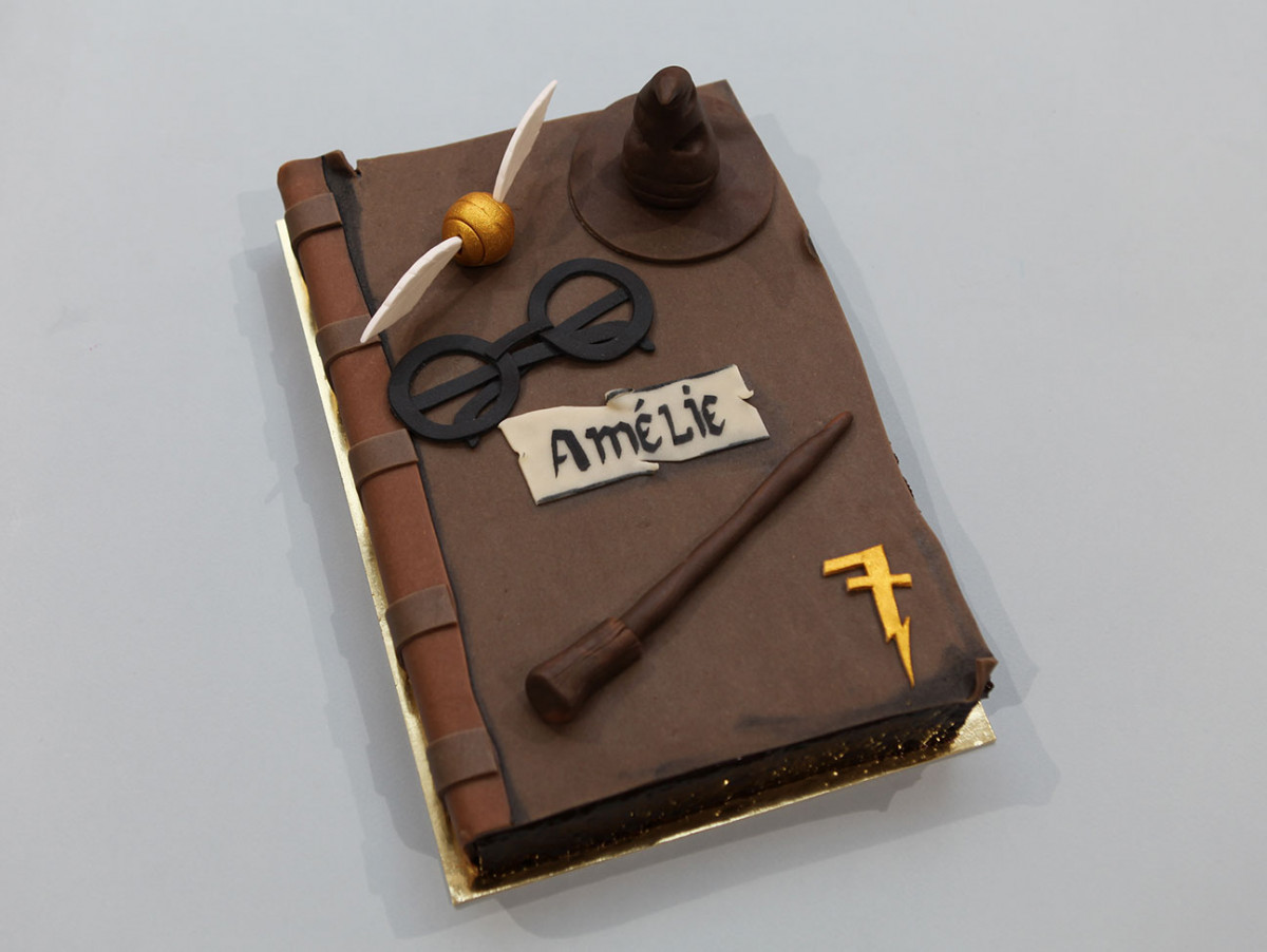 Gâteau Harry Potter, gâteau d'anniversaire à personnaliser Chez Bogato avec recette au chocolat.