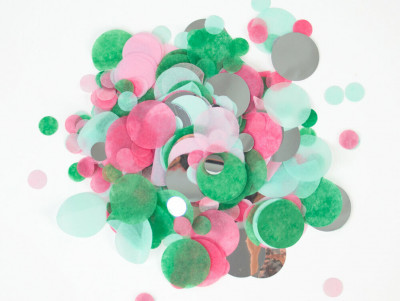 Confettis Vert & Rose