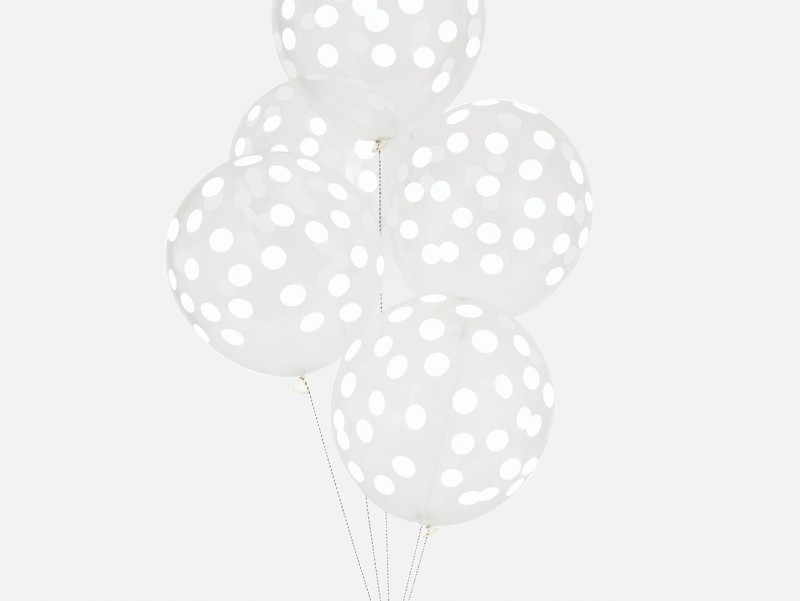 Ballons Confettis - blanc