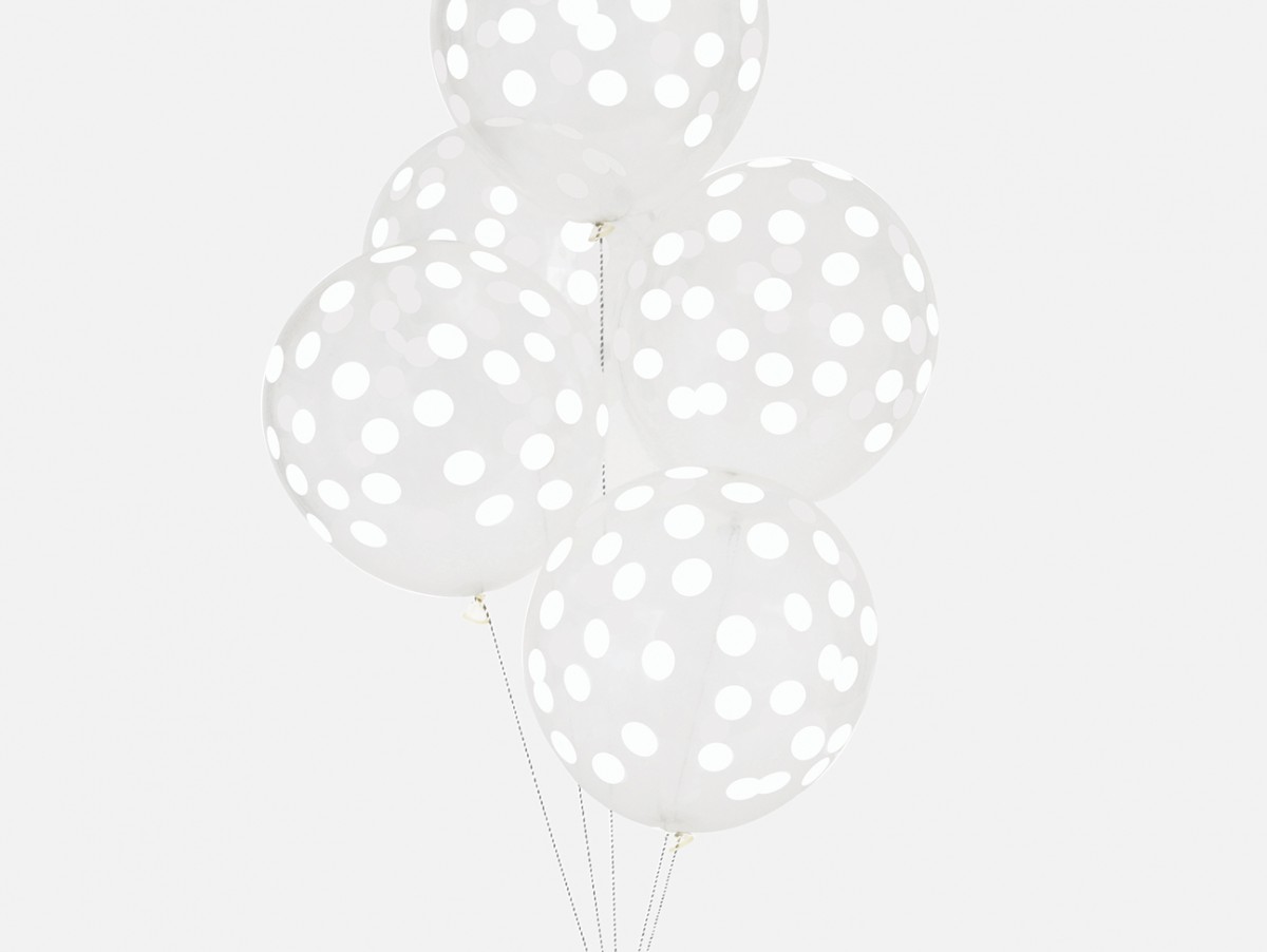 Ballons Confettis - blanc