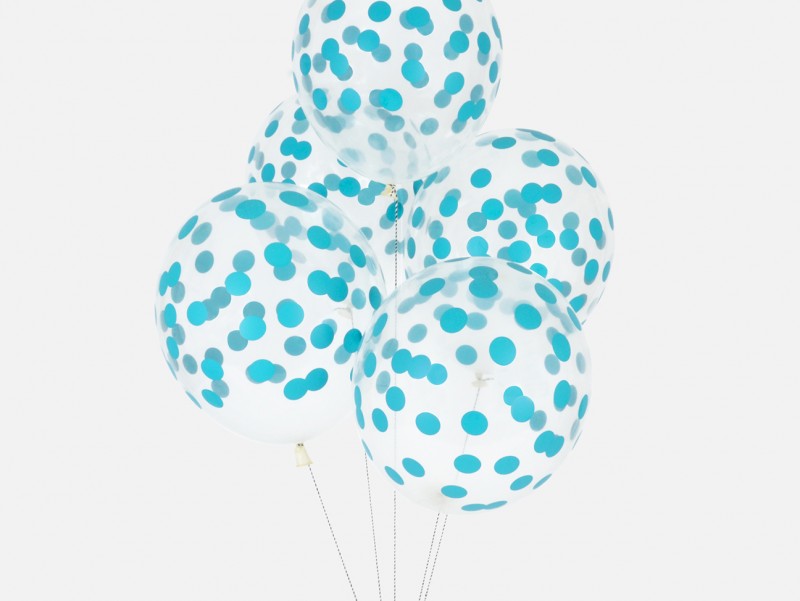 Ballons Confettis - bleu
