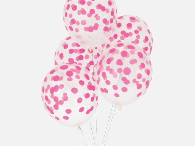 Ballons Confettis - fuchsia