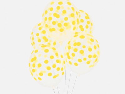 Ballons Confettis - jaune
