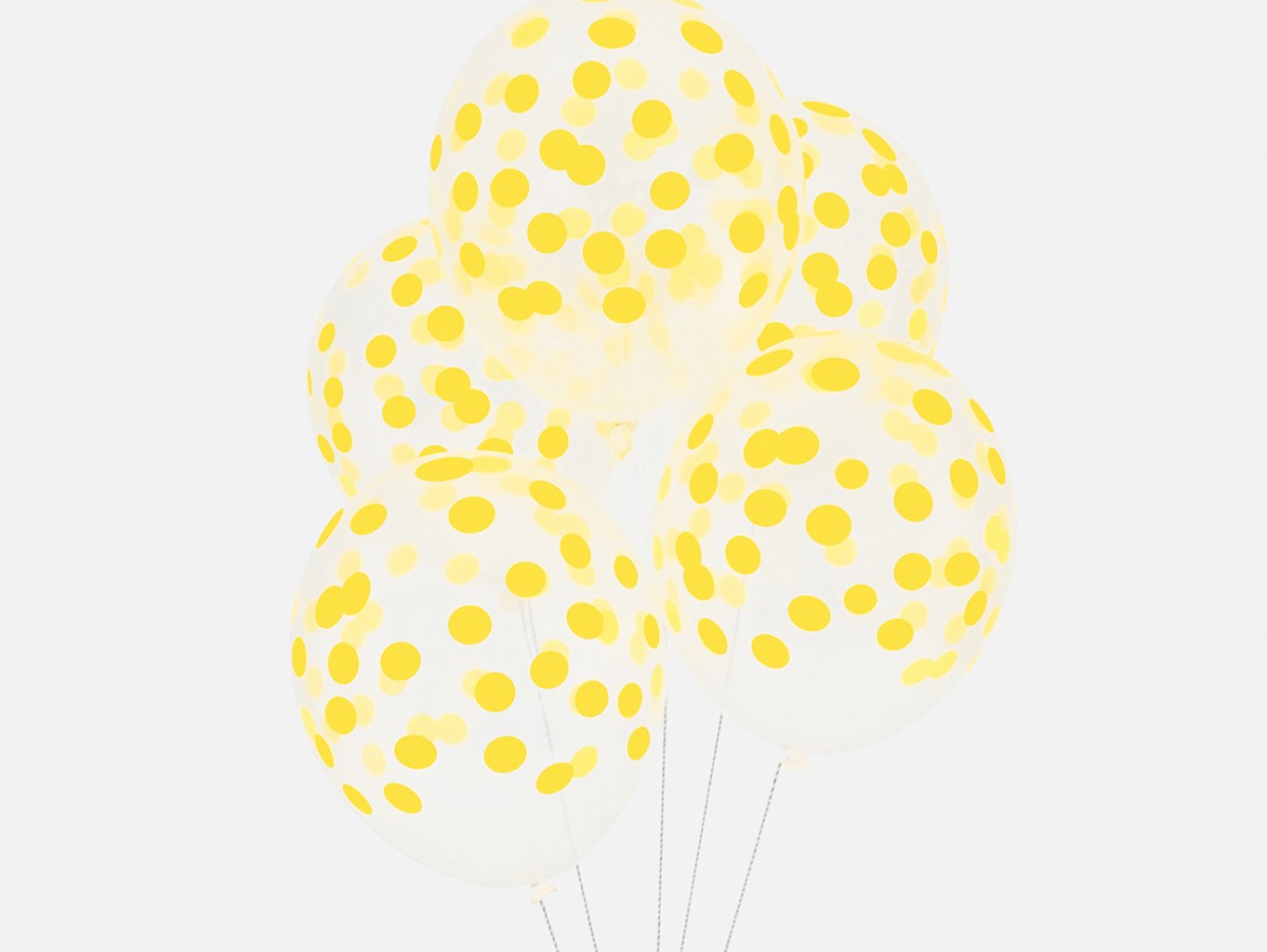 Ballons Confettis - jaune