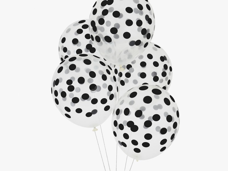 Ballons Confettis - noir