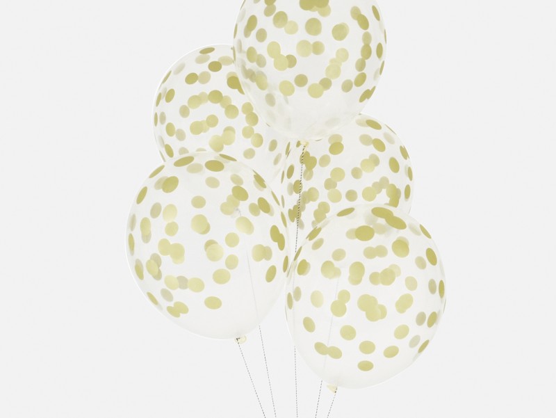 Ballons Confettis - or