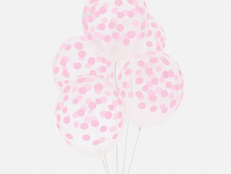 Ballons Confettis - rose