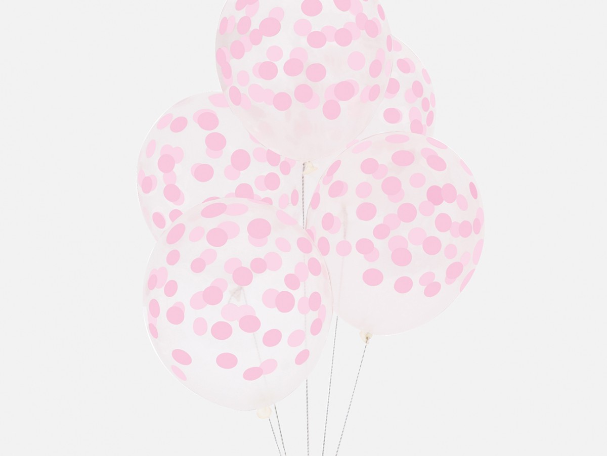 Ballons Confettis - rose