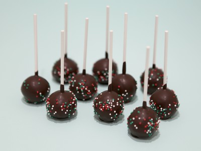 Cakepops confettis chocolat 
