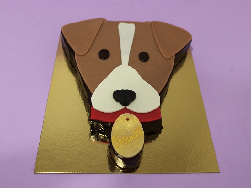 Gâteau Chien à personnaliser pour un anniversaire enfant à Paris, avec recette au chocolat... Waouf !
