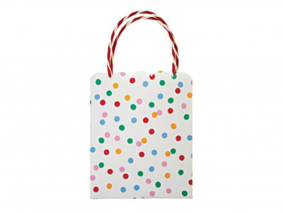 Sacs cadeaux à pois multicolores pour vos fêtes et anniversaire