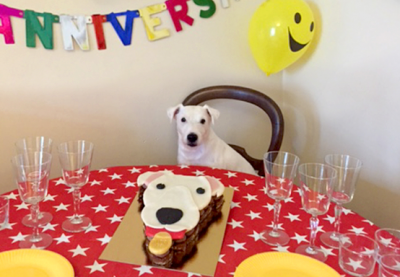 Gâteau Chien à personnaliser pour un anniversaire enfant ... ou l'anniversaire d'un chien ... Waouf !