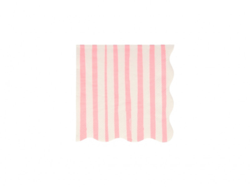 Chez Bogato - Pâtisserie Paris - Serviettes rayées roses