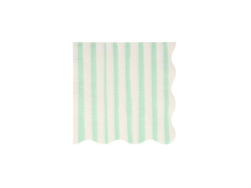 Chez Bogato - Pâtisserie Paris - Serviettes rayées menthe