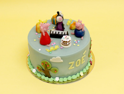 Chez Bogato - Pâtisserie Paris - Gâteau d'anniversaire Peppa Pig à personnaliser pour un anniversaire d'enfants à Paris !