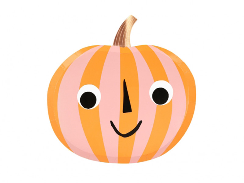 Assiette Citrouille pour Halloween.