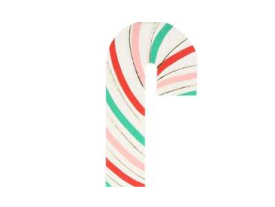 Serviettes Candy cane x16, idéal pour une fête de Noël ou un anniversaire en décembre, avec couleur acidulées.