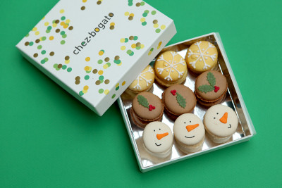 Atelier de pâtisserie parent et enfants, en duo - Chez Bogato Paris :  Macarons décorés d'hiver