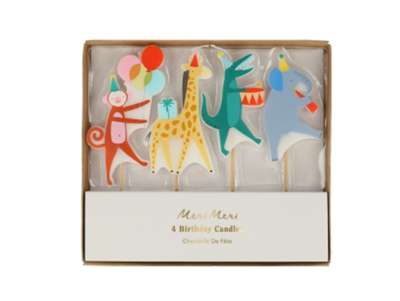 Chez Bogato - Pâtisserie Paris - Bougies parade des animaux pour vos gâteaux d'anniversaire