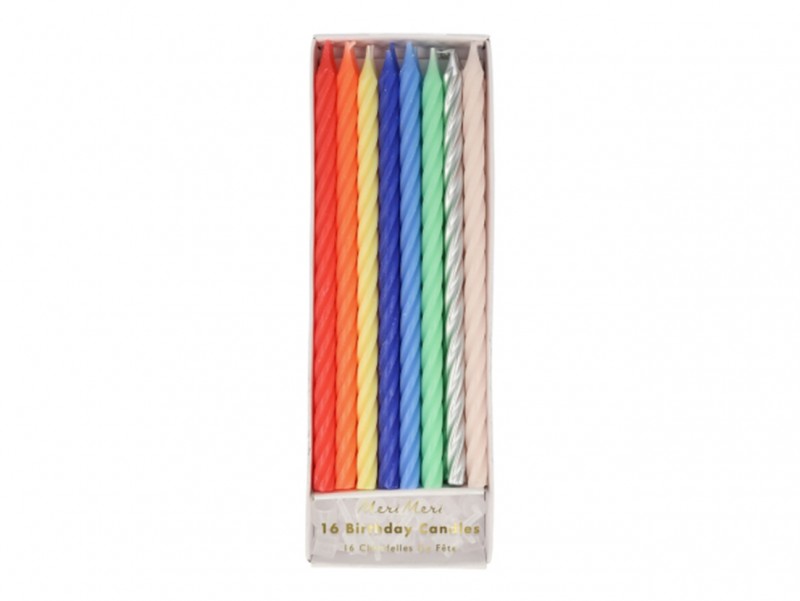 Bougies torsadées multico