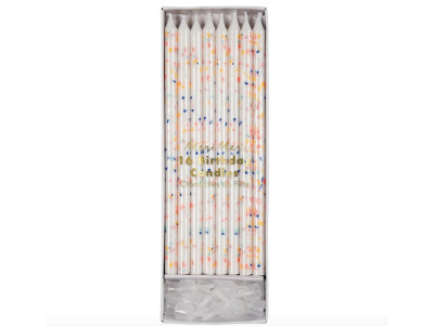 Chez Bogato - Pâtisserie Paris - Bougies pastels avec des confettis pour vos gâteaux d'anniversaire