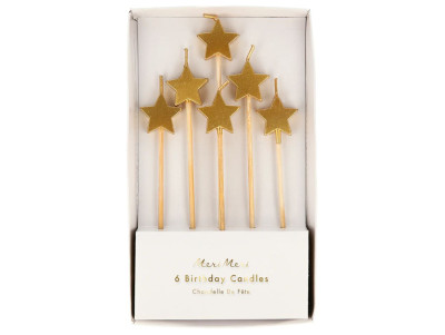 Chez Bogato - Pâtisserie Paris - Bougies étoiles or  pour vos gâteaux d'anniversaire