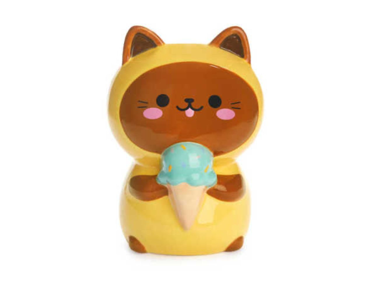 Chez Bogato - Pâtisserie Paris - Tirelire en forme de chat qui tient une glace