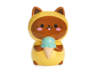 Chez Bogato - Pâtisserie Paris - Tirelire en forme de chat qui tient une glace