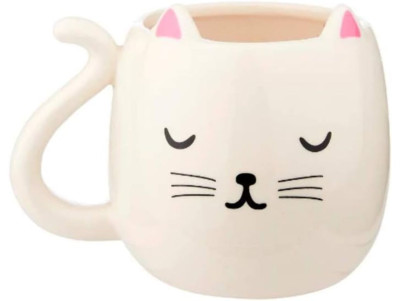 Chez Bogato - Pâtisserie Paris - Tasse mignonne en forme de chat blanc