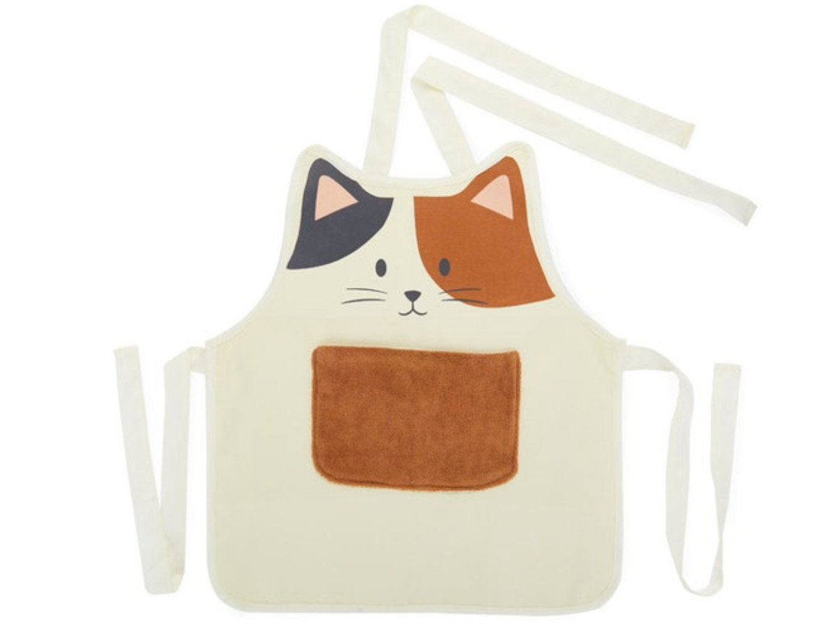 Chez Bogato - Boutique Paris - Tablier de cuisine et de pâtisserie avec une tête de chat roux et noir