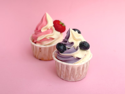 Chez Bogato - Pâtisserie Paris -Cupcake sundae, deux parfum comme une glace italienne