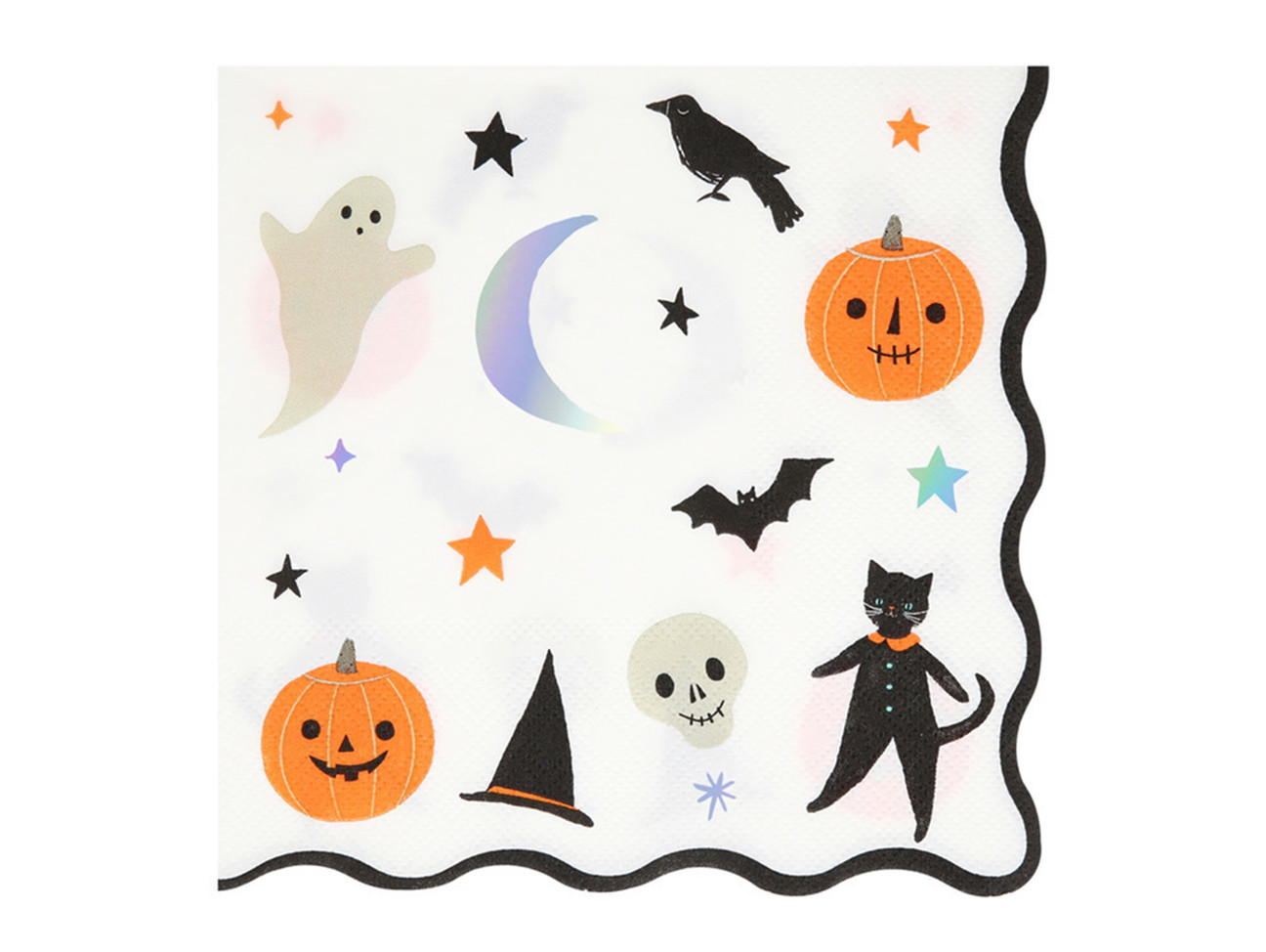 Set de 16 serviettes pour fête d'Halloween, avec squelette, sorcières, chat noir, fantome... Set de 16 serviettes pour fête d'Halloween, avec squelette, sorcières, chat noir, fantome...