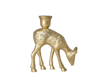 Bougeoir en forme de rennes / biche, de couleur dorée or