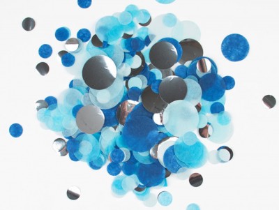 Confettis bleu & argent