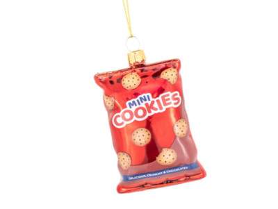 boule de Noël en forme de Mini-paquet de biscuits cookies