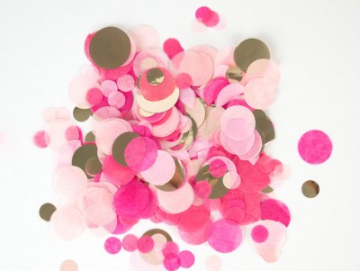 Confettis rose & or