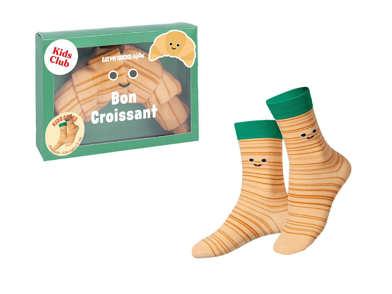 Chaussette en forme de croissant pour enfant, joli packaging