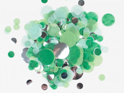 Confettis vert & argent