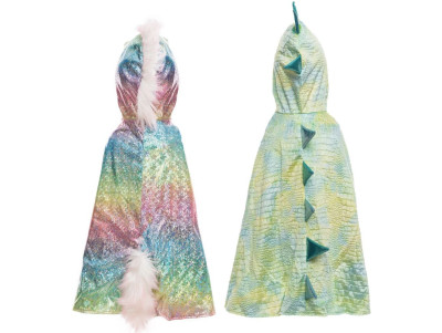 Déguisement pour les enfants, avec une cape réversible Licorne ou Dragon. Parfait pour un anniversaire à thème !
