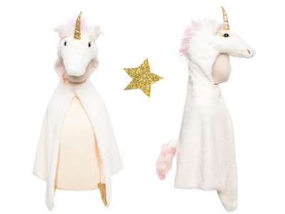 Déguisement pour les enfants, avec une cape doudou Licorne. Parfait pour un anniversaire à thème !