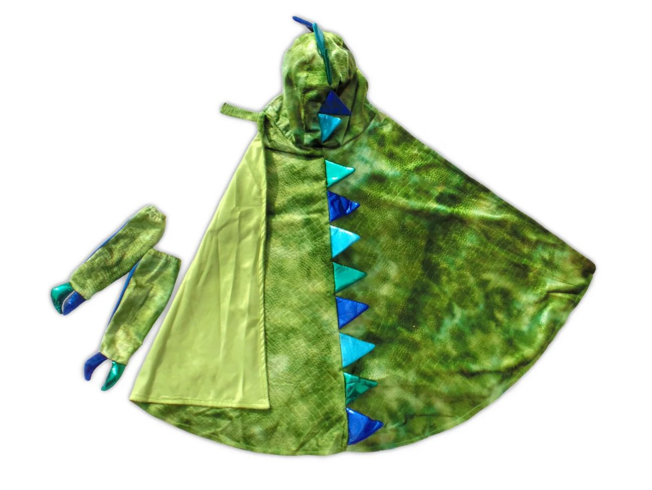 Déguisement pour les enfants, avec une cape Dragon avec griffes et écailles. Parfait pour un anniversaire à thème !