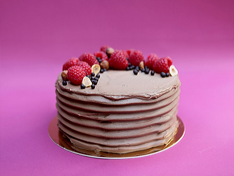 Gâteau au chocolat doux & à la framboise